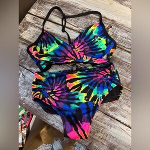 PINK Victoria's Secret Multicolor Swirl Bikini